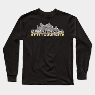 Pittsburgh Football Team 23 Player Roster, Pittsburgh City Skyline Long Sleeve T-Shirt